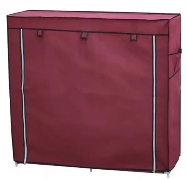 Тканевый складной шкаф для обуви на 2 секции Shoe Cabinet YQF-2266 на 12 полок, двойной шкаф органайзер для хранения обуви