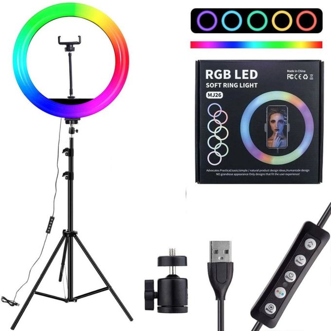 Кольцевая лампа Led MJ 300 RGB 30 см, Селфи-лампа, селфи кольцо