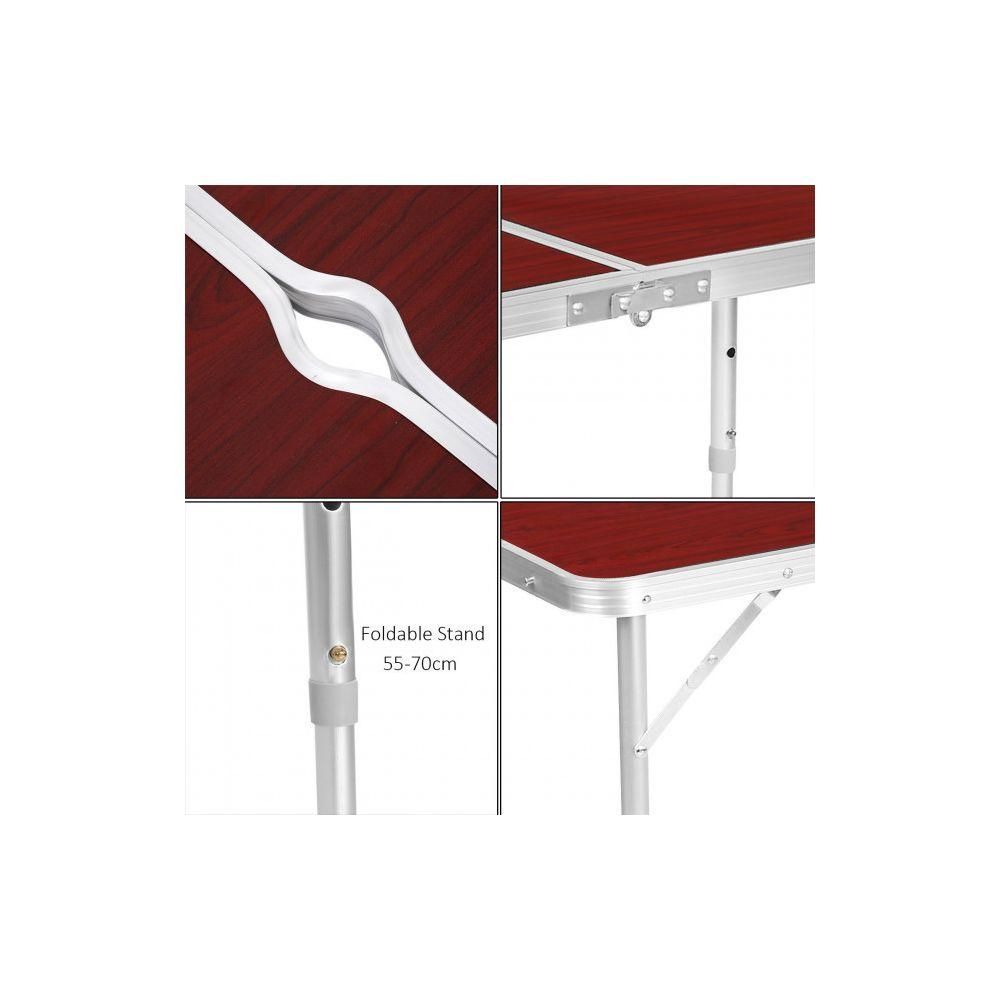 Стол туристический складной для пикника для рыбалки Folding Table 4 стула Коричневый