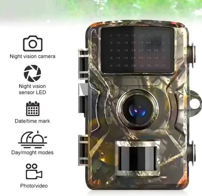 Мини видеорегистратор для охоты на батарейках, IP66, DL-001 / Охотничья видеокамера, компактная портативная Фотоловушка, Камера с датчиком движения и ночной съемкой, фотокамера для охоты, для наблюденй с монтажным ремнем