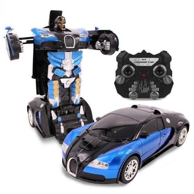 Машинка робот трансформер Bugatti robot car на радиоуправлении