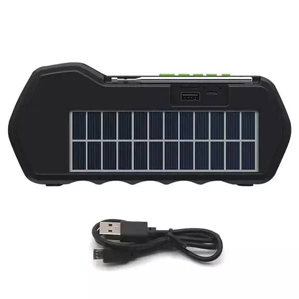 Многофункциональная портативная солнечная система (фонарик, радио FM, Bluetooth, power bank) GD-LITE-11, портативное устройство повербанк с солнечной панелью для домашнего использования и для походов,туризма, при отсутствии электроснабжения