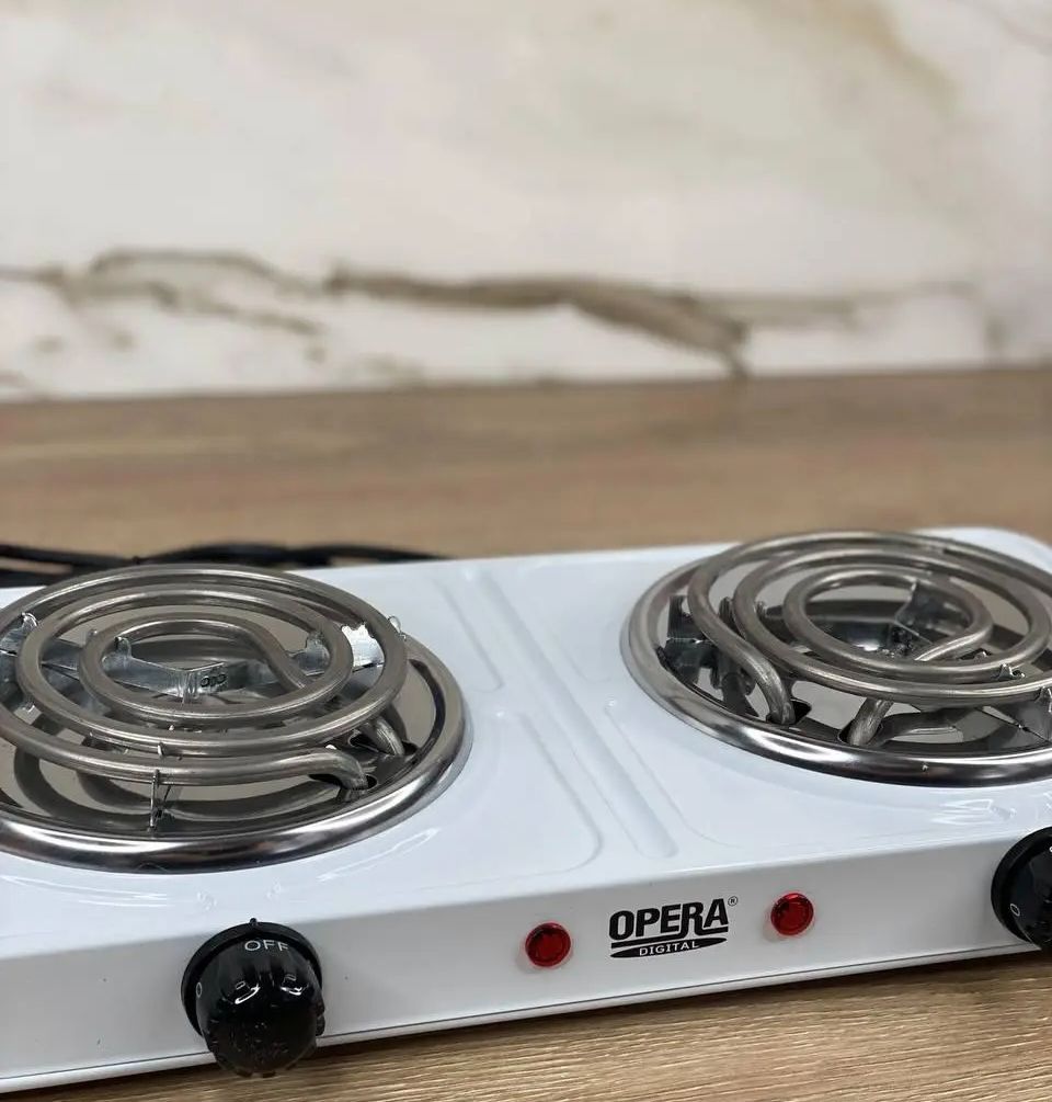 Электрическая портативная спиральная плита Opera OP-5713 2000Вт на 2 конфорки