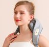 Массажер Электрический для Шеи и Плеч с ИК-подогревом A-Plus Neck massager, Массажер-воротник, Ударный вибромассажер для спины, U-образный массажный пояс для тела