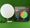 Универсальная Светодиодная круглая LED лампа Camera light GS-450 RGB с держателем-фиксатором для фото и видеосъемки,  предметной съемки, дополнительного освещения, цветная с пультом, для фотографов, блогеров, салонов красоты