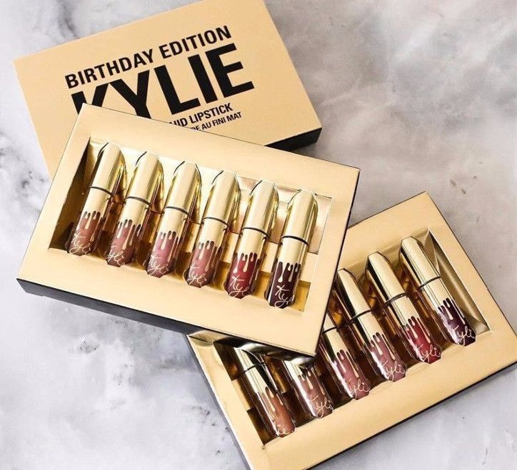 Набор матовых жидких помад Kylie Birthday Gold