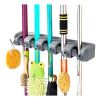 Настенный держатель-органайзер для швабр и щеток Broom Holder, Универсальный фиксатор швабры