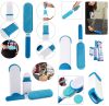 Компактная Двусторонняя Щетка для удаления шерсти Reusable Pet Fur Remover With Self Cleaning Base самоочищающаяся,Многоразовое средство для удаления шерсти домашних животных, комплект щеток