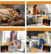 Увлажнитель воздуха с эффектом пламени Docsal Flame 3в1, Соляная лампа, Ночник увлажнитель воздуха с имитацией пламени