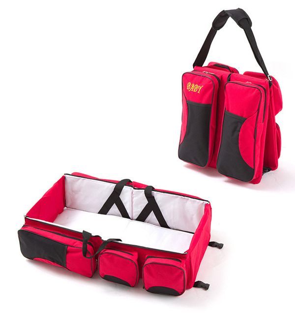 Дорожная походная сумка с детской кроваткой Baby Bed and Travel Bag 3 в 1, кровать трансформер для младенцев, переносная люлька, сумка кровать