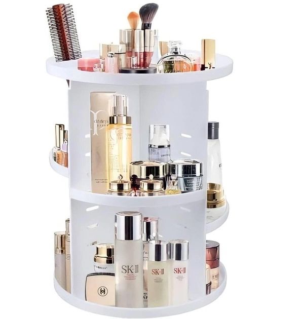 Многофункциональный органайзер для косметики вращающийся 360° Rotation Cosmetic Organizer, Вращающийся мини-стеллаж для косметики