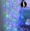 Светодиодная гирлянда штора водопад мульти разноцветная  3Mx3M 320 диодов RGB