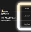 Удобный Вместительный Органайзер зеркалом и подсветкой LED, Уникальная Просторная Дорожная косметичка – органайзер, Портативный бьюти кейс для косметики, Чемоданчик для хранения косметических средств