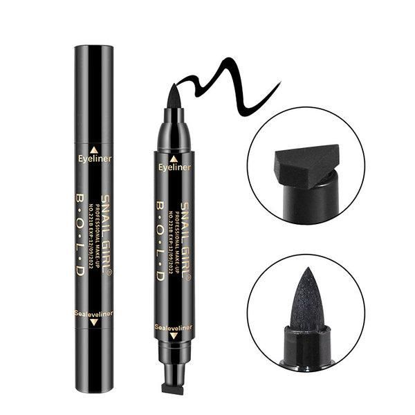 Двухстороняя подводка штамп для глаз snail girl eyeliner черная