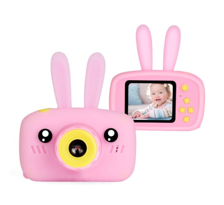 Цифровой детский фотоаппарат Baby Camera ET013 Rabbit с автофокусом, детская камера для фото, Детская фотокамера с ударопрочным корпусом от usb