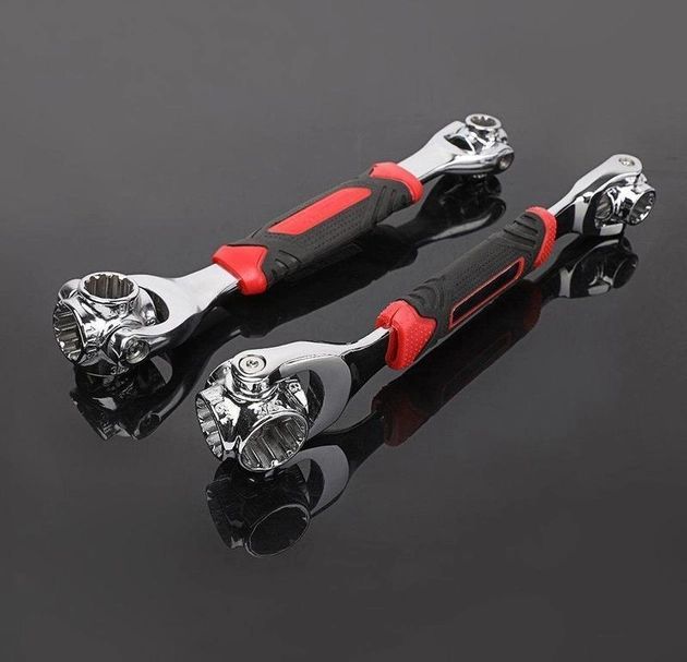 Универсальный многофункциональный гаечный ключ 48 в 1  Universal Tiger Wrench PRO, две вращающиеся на 360? головки, Торцевой ключ, Комбинированный портативный походный инструмент, облегчает работу с труднодоступными гайками и болтами