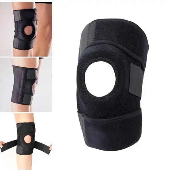 Защитный удобный практичный наколенник, универсальный фиксатор колена Knee Support With Stays. стабилизатор для коленной чашечки Knee support,  специальная экипировка для мощной защиты слабого или больного колена, Суппорт колена неопреновый