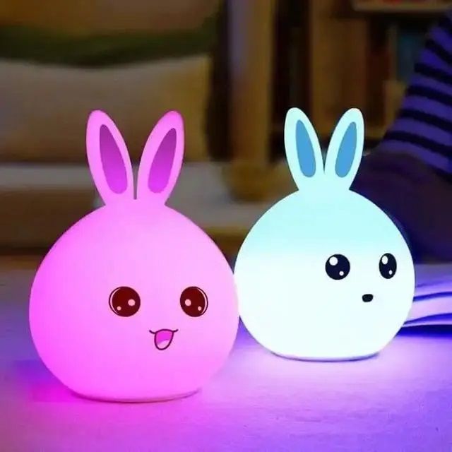Детский ночник светильник Зайчик Rabbit Silicone Lamp LY-271 силиконовый, аккумуляторный, лампа зайчик кролик Soft Touch