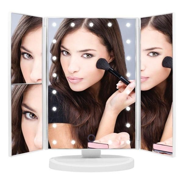 Тройное косметическое зеркало для макияжа с LED подсветкой Magic Makeup Mirror