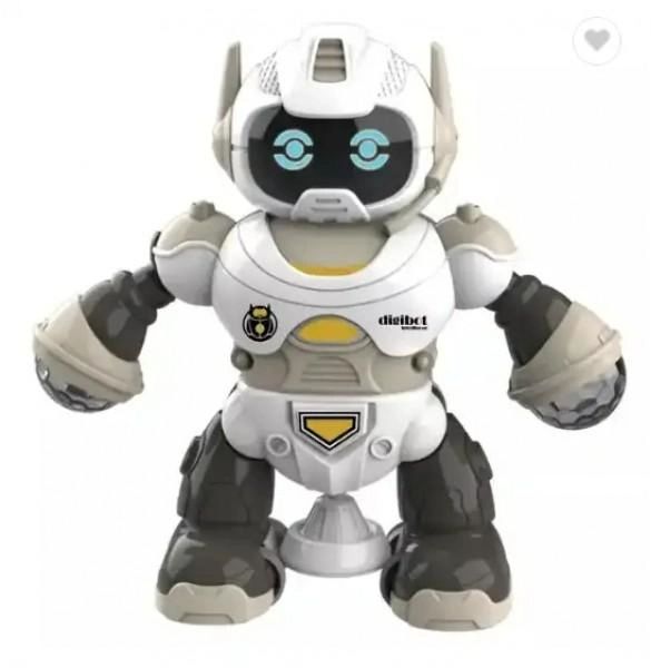 Танцующий интерактивный светящийся робот Rotating Robot на батарейках, Детская музыкальная игрушка робот Robot Light and Music