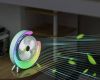 Универсальный Портативный Вентилятор Ночник аккумуляторный от USB с подсветкой, тихий современный яркий яркий цветной светильник-вентилятор, стильное и функциональное устройство для прохлады и уюта