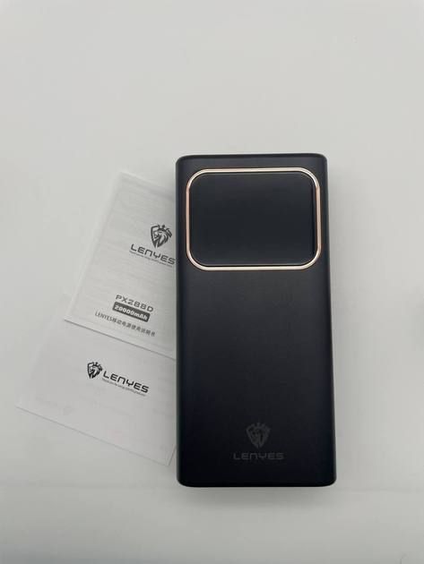Power bank LENYES PX288D 20000mAh 22.5W+QC3.0+PD(реальная емкость), Портативное зарядное устройство с дисплеем, универсальная внешняя аккумуляторная батарея с быстрой зарядкой Quick Charging, павербанк для зарядки
