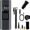 Аккумуляторный автомобильный портативный компрессор Wireless air pump CZCQ-101 6000 mAh 10.3 Bar, Автокомпрессор с экраном 12В, Портативный насос