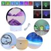 Настольная Лампа ночник RGB песочные часы Картина USB светильник 3D Sandscap вращение 360 °, уникальная увлекательная яркая прикроватная лампа анти стресс подвижный песок, светодиодный светильник с сыпучим песком