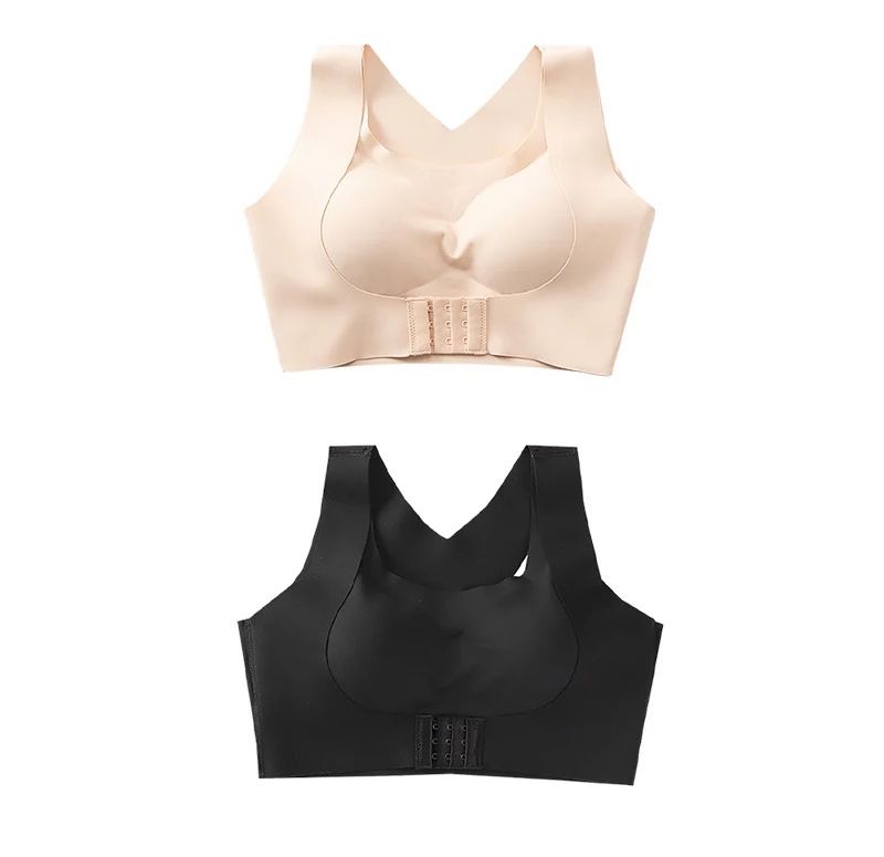 Короткий эластичный бюсгалтер Спортивный ChestSupport Waist And Long Back NO SBK 66 с коротким низом, бесшовный топ пуш-ап для фитнеса, для корекции груди,поддерживающий бюстгальтер-борцовка,лиф с застежкой спереди