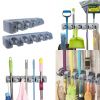 Настенный держатель-органайзер для швабр и щеток Broom Holder, Универсальный фиксатор швабры