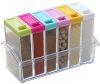 Органайзер для хранения специй Supretto Seasoning Piece Set six на 6 ячеек на подставке, набор спецовниц для хранения приправ и специй