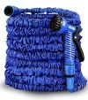 Компактный универсальный легкий Шланг садовый для полива Magic Hose 75 метров растягивающийся с распылителем, увеличивается и уменьшается автоматически, сверхпрочный и износостойкий поливочный с пулевизатором