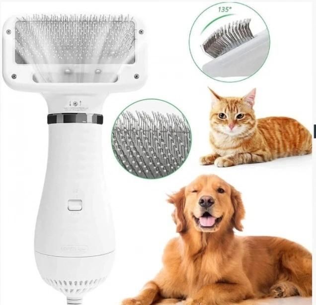 Фен-расчёска пылесос для шерсти собак и кошек 2 в 1 PET GROOMING DRYER, Фен для собак и кошек, Щетка-фен для животных