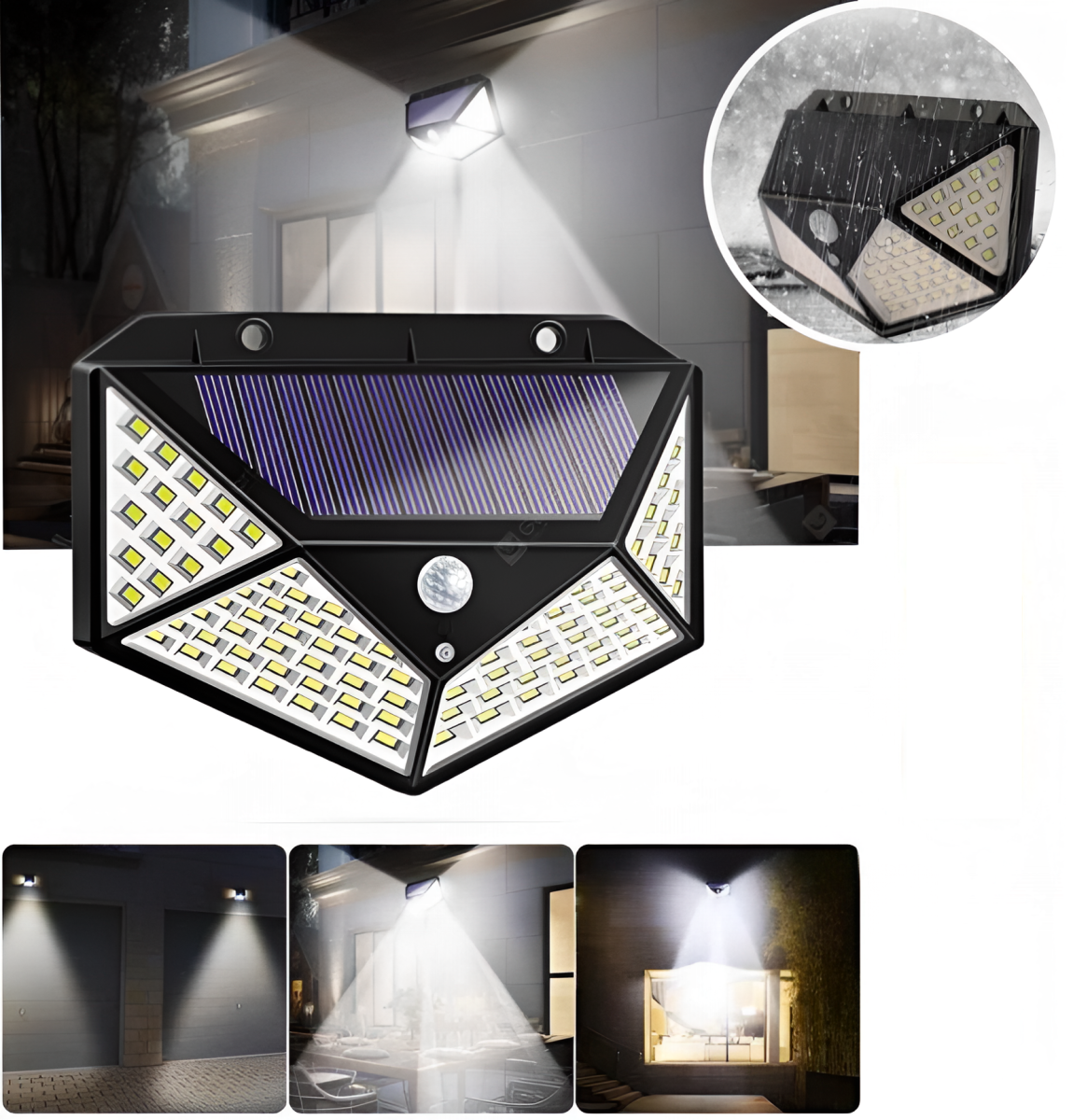 Фонарь навесной с датчиком движения BL CL 100 -100led + solar с датчиком движения, уличный LED светильник водонепроницаемый, автоматическое включение