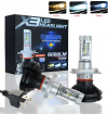 Комплект светодиодные LED лампы X3-H7 для автомобиля HeadLight 50Вт с активным охлаждением 8000K/6000Lm, автомобильные лед лампы