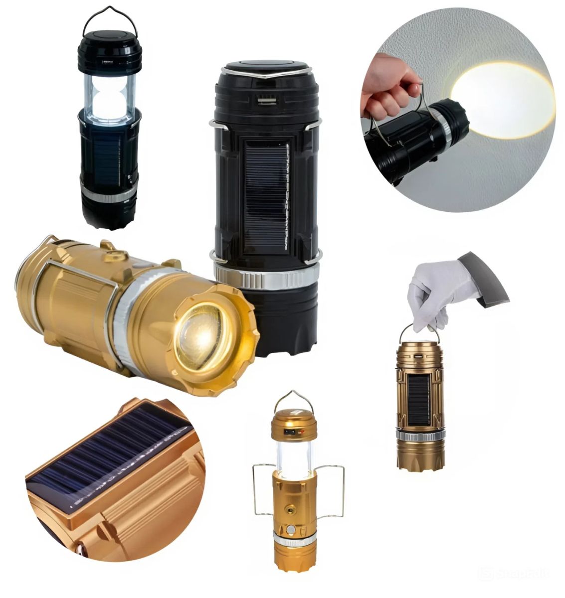 Фонарь кемпинговый на солнечной батарее HB-9699 функция Power Bank c Usb